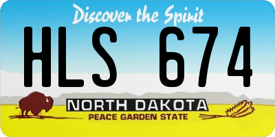 ND license plate HLS674