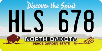 ND license plate HLS678