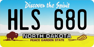 ND license plate HLS680