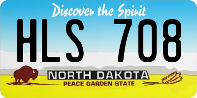 ND license plate HLS708