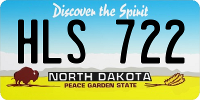 ND license plate HLS722