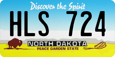 ND license plate HLS724