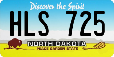 ND license plate HLS725