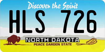 ND license plate HLS726