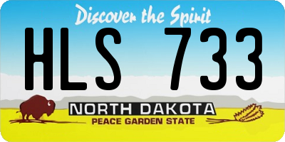 ND license plate HLS733