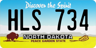 ND license plate HLS734