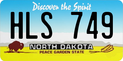 ND license plate HLS749