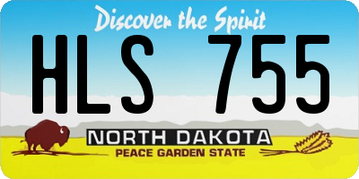 ND license plate HLS755