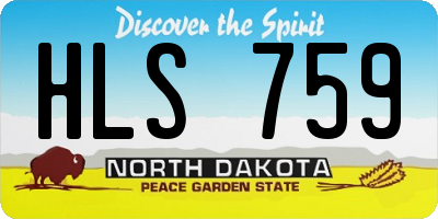 ND license plate HLS759