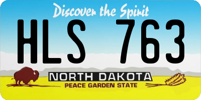 ND license plate HLS763
