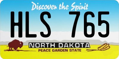 ND license plate HLS765