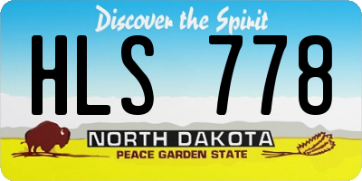 ND license plate HLS778