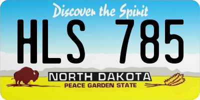 ND license plate HLS785