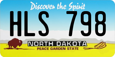 ND license plate HLS798