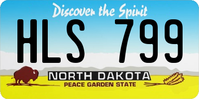 ND license plate HLS799