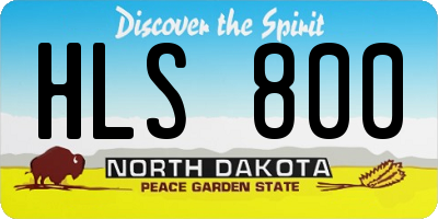 ND license plate HLS800