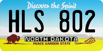 ND license plate HLS802