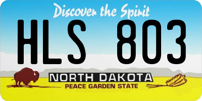 ND license plate HLS803