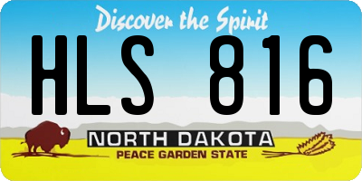 ND license plate HLS816