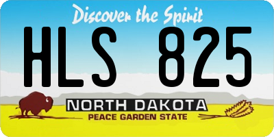 ND license plate HLS825