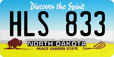 ND license plate HLS833