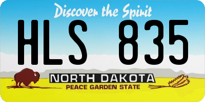 ND license plate HLS835