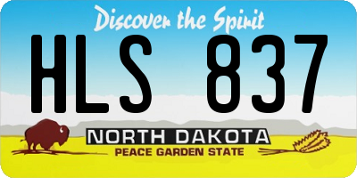 ND license plate HLS837