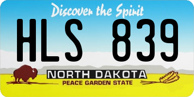 ND license plate HLS839