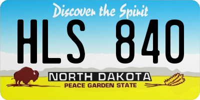 ND license plate HLS840
