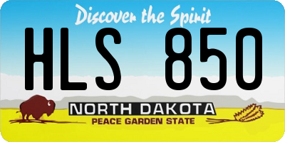 ND license plate HLS850