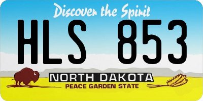 ND license plate HLS853