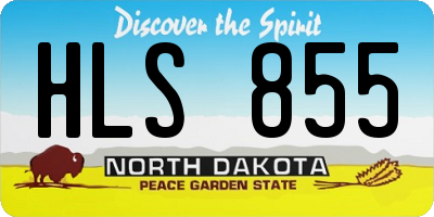 ND license plate HLS855