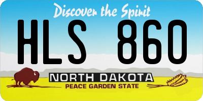 ND license plate HLS860