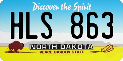 ND license plate HLS863