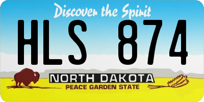 ND license plate HLS874