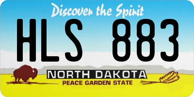 ND license plate HLS883