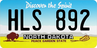 ND license plate HLS892
