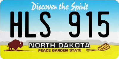 ND license plate HLS915