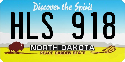 ND license plate HLS918