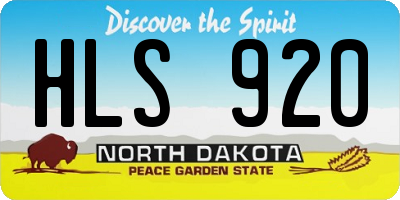 ND license plate HLS920
