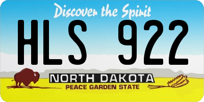 ND license plate HLS922