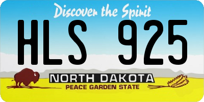 ND license plate HLS925
