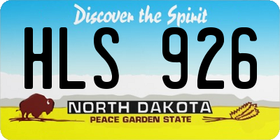 ND license plate HLS926
