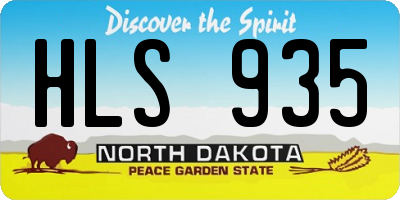 ND license plate HLS935