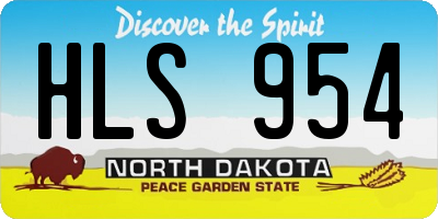 ND license plate HLS954