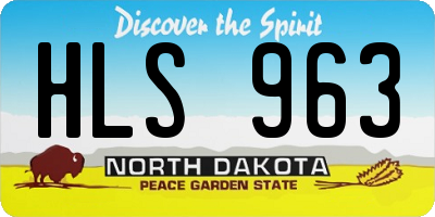 ND license plate HLS963