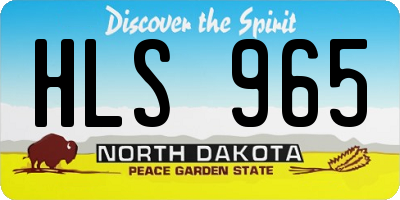 ND license plate HLS965