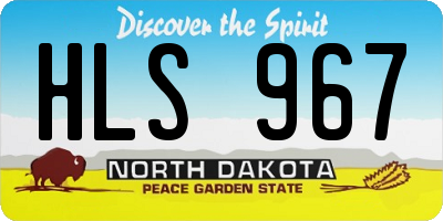 ND license plate HLS967