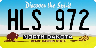 ND license plate HLS972