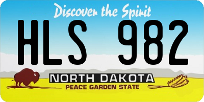 ND license plate HLS982